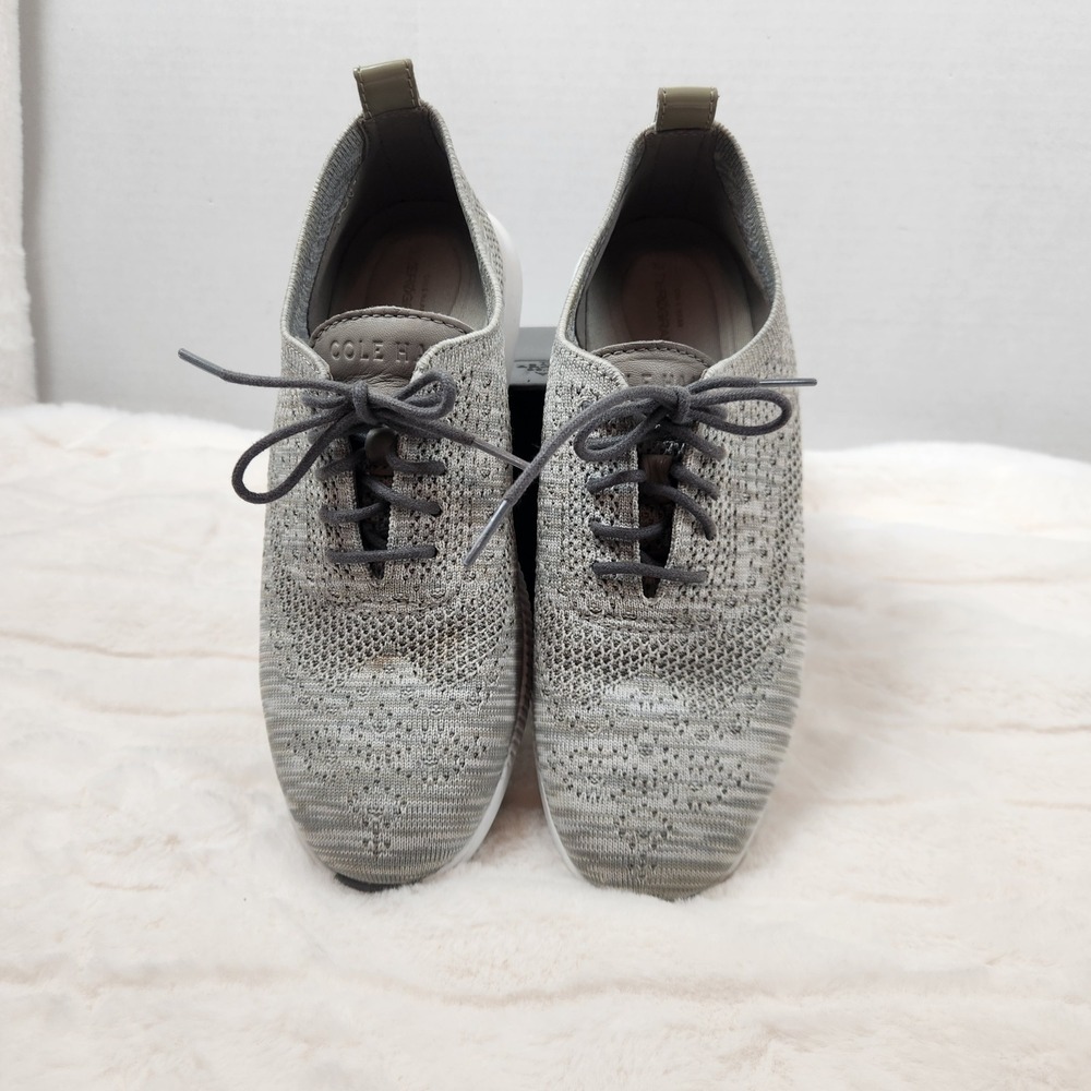 Cole Haan 2.ZeroGrand‎ Stitchlite Womens Oxford Shoes Gray Size 7B Knit Sneakers